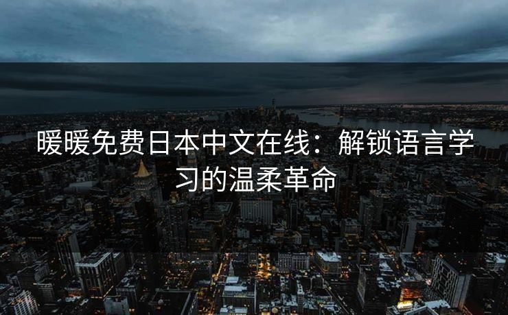 暖暖免费日本中文在线:解锁语言学习的温柔革命
